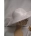White Hat Hats Polypropylene Church Sunday Netting Bow Fine Millinery Fancy  eb-68663671